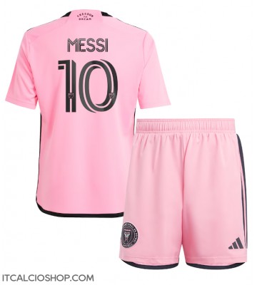 Inter Miami Lionel Messi #10 Prima Maglia Bambino 2024-25 Manica Corta (+ Pantaloni corti)